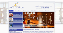 Desktop Screenshot of egohimmigrationlaw.com
